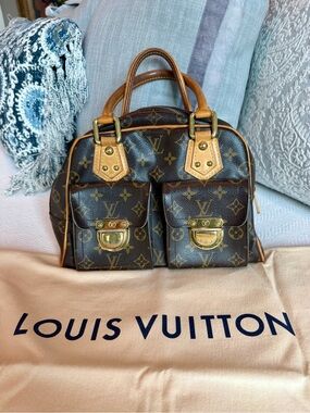 Authentic Louis Vuitton Manhattan PM Monogram Handbag – 2008